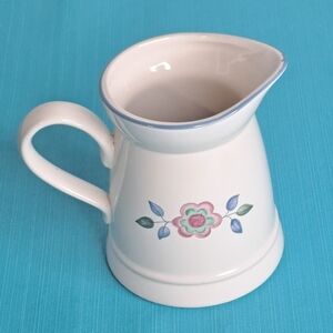Floral Ceramic Creamer with Handle Japan